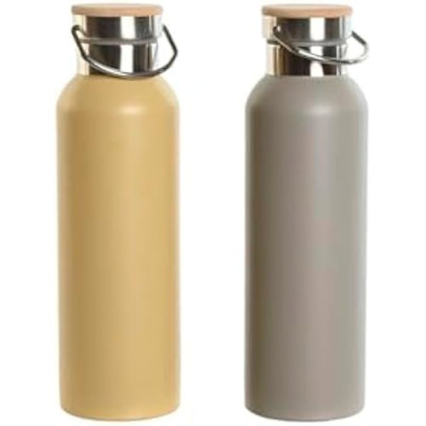 Isolerad flaska - HOME ESPRIT - Set med 2 - 500 ml - Flerfärgad - Beige Flerfärgad