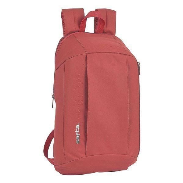 Rygsæk - Safta - Rød - Polyester - 10 L - Ergonomisk polstring Svart