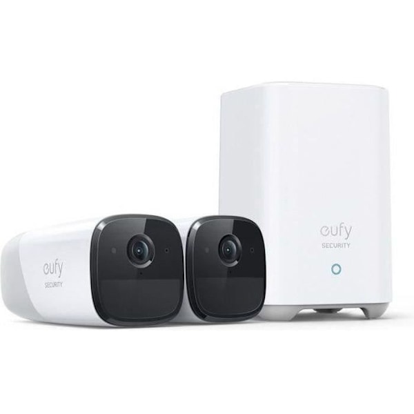 EUFY 2 -valvontakamerat + 1 alusta - EufyCam2 Pro 2 Valkoinen