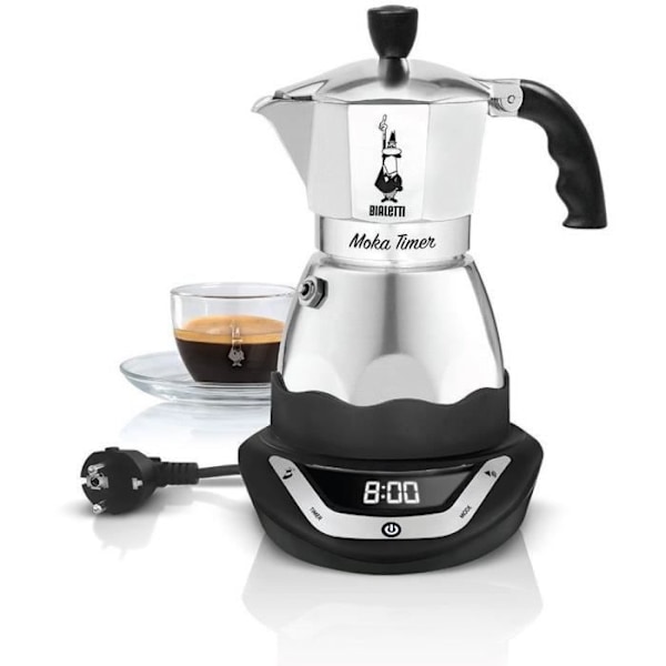 BIALETTI Moka elektrisk kaffemaskine - 3 kopper - Programmerbar