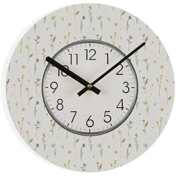 Väggklocka - VERSA - Laison - Trä - Flerfärgad - 31,5 cm - Modern design Flerfärgad