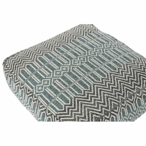 gulvpude striber blå polyester bomuld mint aluminium hvid grøn (60 x 60 x 25 cm)