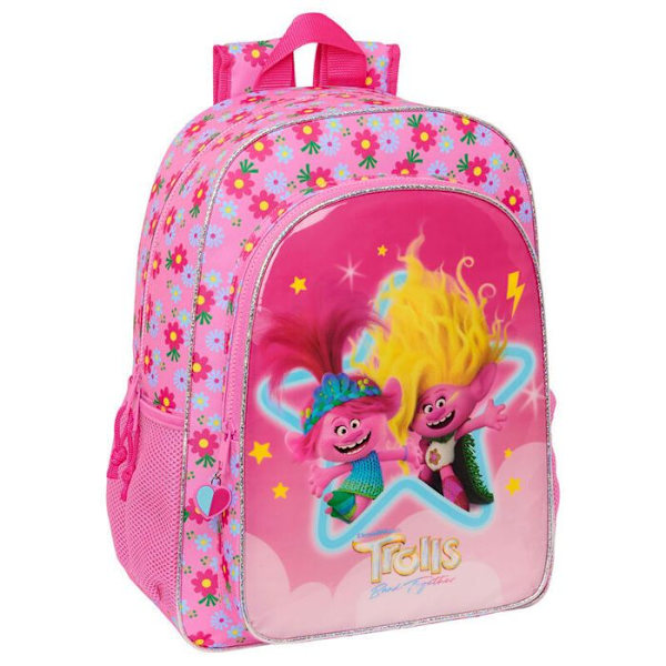 Barnryggsäck - Safta - Trolls 3 - 27 cm - Rosa/Gul - Leksak rosa/gul