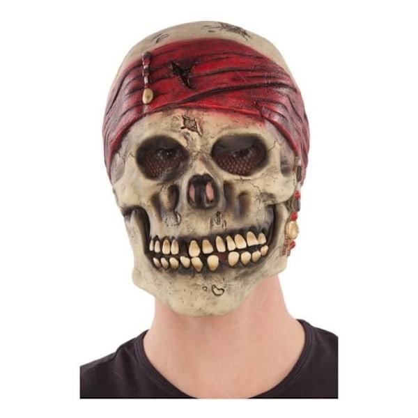 Piratskallemask för vuxna - DisfraZZes - Skelettskalle - Halloween - Flerfärgad Flerfärgad