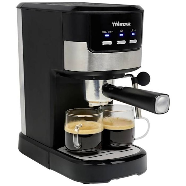 Tristar CM-2278 Espressomaskine sort, rustfrit stål 1100 W