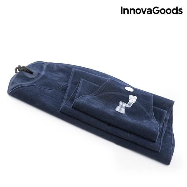 Rejsepude - InnovaGoods - Oppustelig - PVC og polyester - Justerbart reb - Fløjlsblødt touch