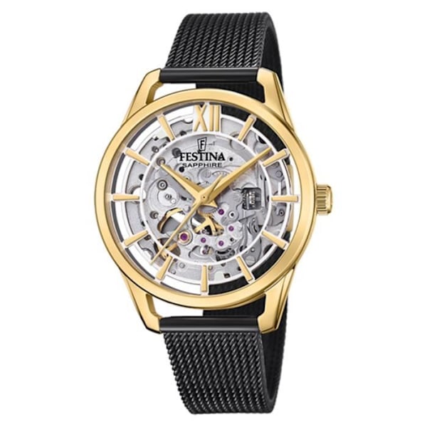Montre femme Festina automatisk skelet stål - FESTINA - Gul - Vandafvisende Gul