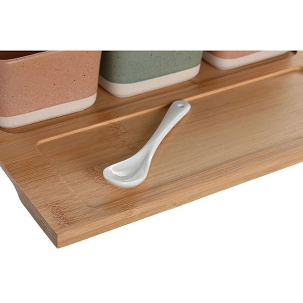 Ensemble till aperitif - DKD Home Decor - 8 delar - Bambu - Flerfärgad - Skandinaviskt design Flerfärgad