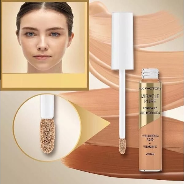 Anticerne - MAX FACTOR - 24H PURE MIRACLE - Hyaluronihappo - C-vitamiini - 04 Keskitaso 04 Medium