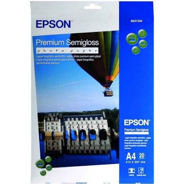 EPSON halvblankt fotopapir - 251g/m2 - A3 - 20 ark