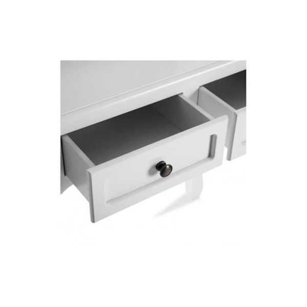 Venus Classic Toiletbord - VERSA - 146 x 40 x 75 cm - Træ og glas - Hvid Vit