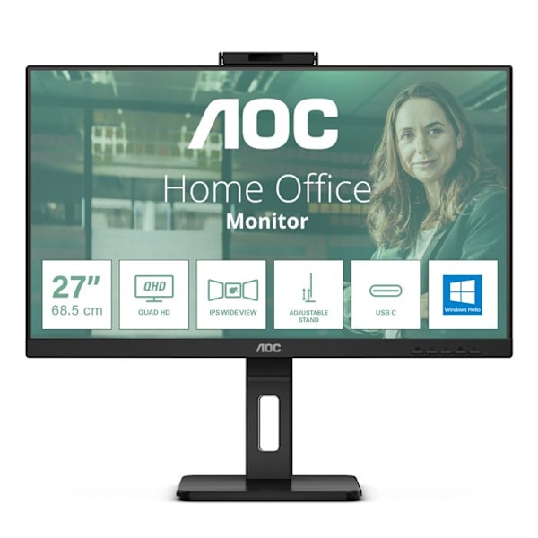 AOC Q27P3QW PC LATAANÄYTTÖ 68,6 CM (27") 2560 X 1440 PIKSELIN QUAD HD musta