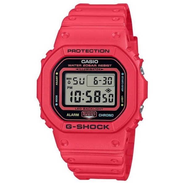 Casio Ur - Mænd - DW-5600EP-4ER - Vandtæt 20 Atm - Rød Plastik Röd