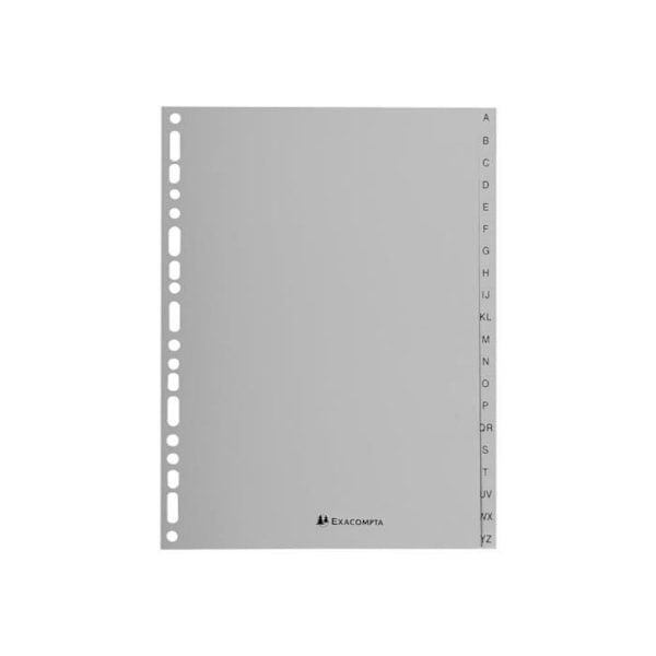 Exacompta Divider 20 positioner A-Z A4 med grå flikar