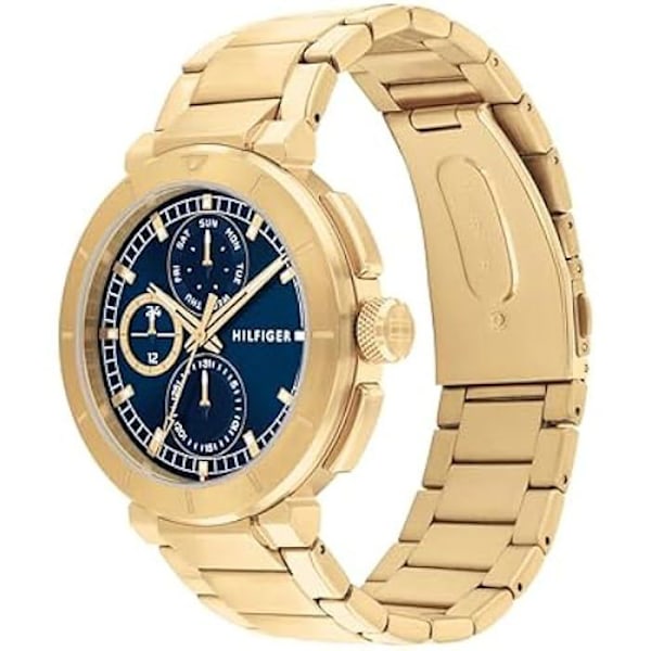 Tommy Hilfiger Analogisk Multifunktion Quartz Klocka för Herr med Armband av Rostfritt Stål Blå