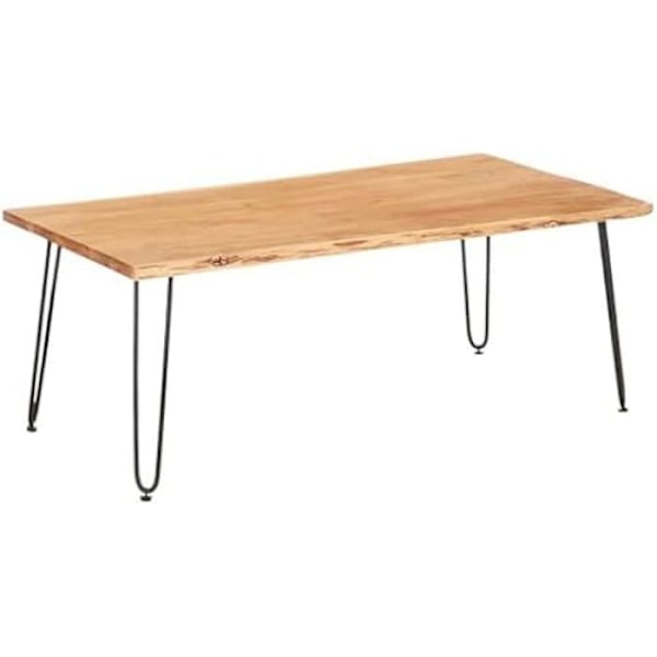 Sidebord - GAVEDEKOR - Live Edge - Massivt træ - Brun Sort - 120 x 60 x 46 cm Flerfärgad