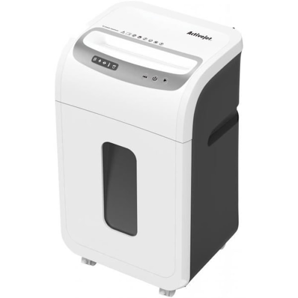 Activejet papirødelægger Mikrochip skæring 60 dB 22,8 cm Sort, Sølv, Hvid - ASH-1602M