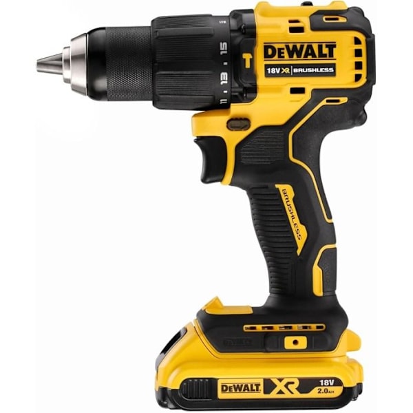 Dewalt DCD709D2T sladdlös slagborrskruvmejsel - 18V Li-Ion - 2 batterier - 13 mm chuck - 2 hastigheter