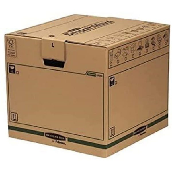Flyttlåda - Fellowes - R-Kive Transit Grande - Paket om 5 - Kartong - Flytt