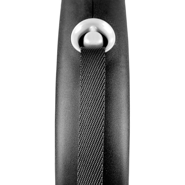Lynke - FLEXI - Sort Design L Bånd - 5m - til hunde op til 50kg Svart silver
