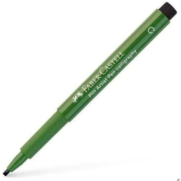 Blækpen - FABER-CASTELL - Artist Pen - Kalligrafi - C tip - Kromgrøn farve kromgrön