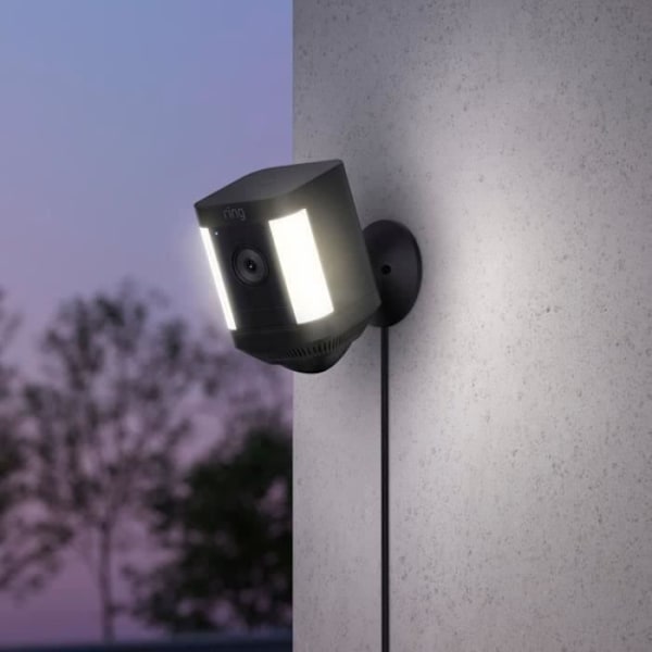 Overvågningskamera - RING - Spotlight Plus Plug-in - Sort - EU Svart