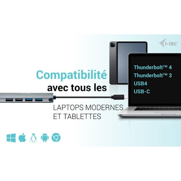 I-TEC USB-C Metal Nano Dock 2x