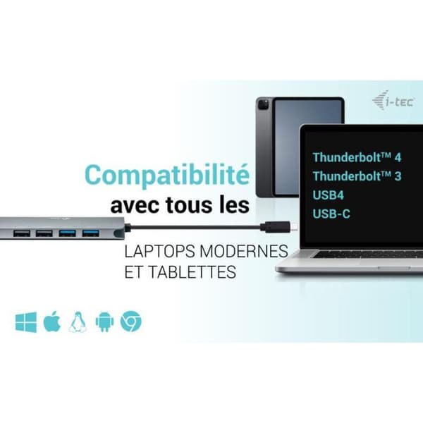 I-TEC USB-C Metallinen Nano Dock 2x