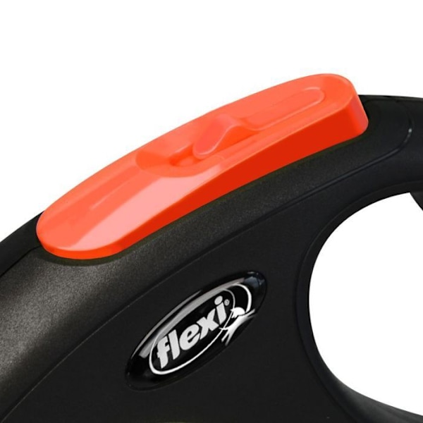 Snor - FLEXI - Ny Neon M Tape - 5 m - Sort/Orange - Reflekterende svart/orange