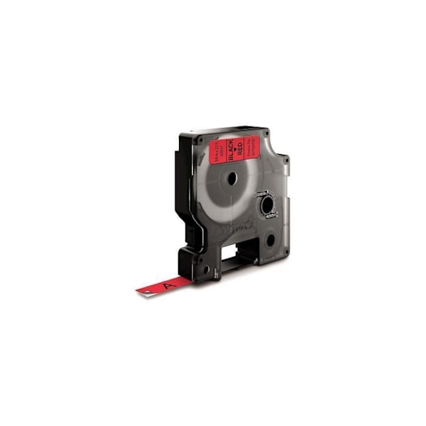 DYMO LabelManager kassette bånd D1 9mm x 7m Sort/Rød (kompatibel med LabelManager og LabelWriter Duo)