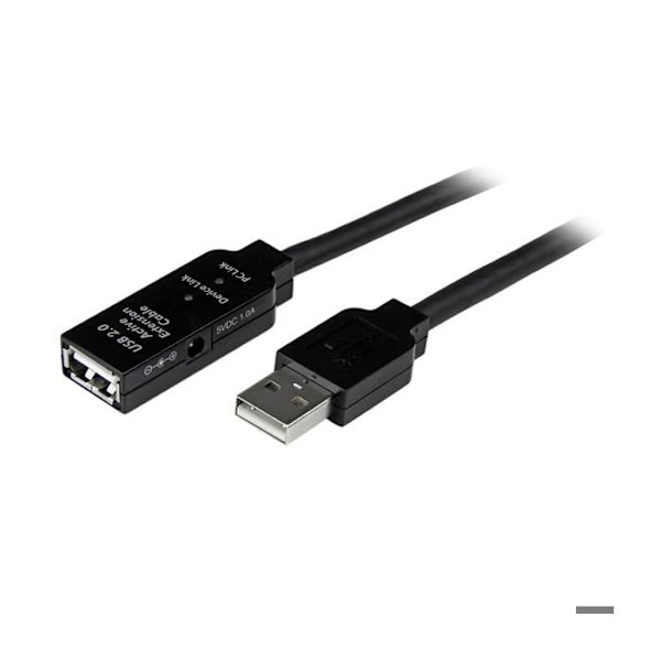Active USB 2.0 Repeater Kabel - STARTECH - 25 m - Sort - Afskærmet