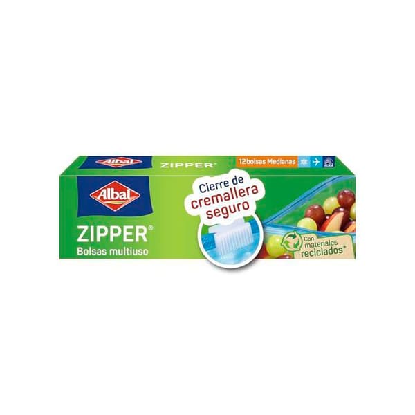 Multi-brugsposer - Albal - Hermetisk ziplukning - 1L - Flad bund - Riv-resistent