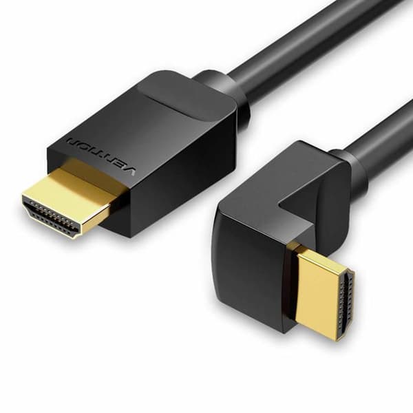 HDMI 2.0-kabel - VENTION - AARBH - 2 m - 4K UHD - 90 grader vinkel Sort