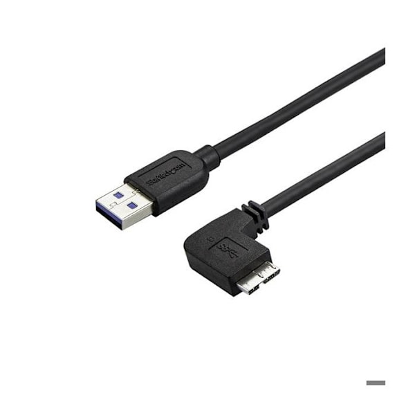 Micro USB 3.0 slim kabel - STARTECH - 50 cm - Ret vinkel - Sort