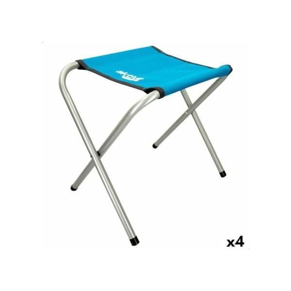 Kamp stol - AKTIVE - Blå - Stål - 4 stk - 30x37x40 cm - Campingmøbler