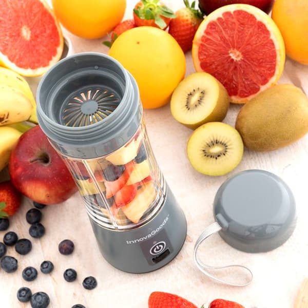Mixern i fickformat - InnovaGoods - Mini Blender Smoothie - 600W - Grå - 490g grå