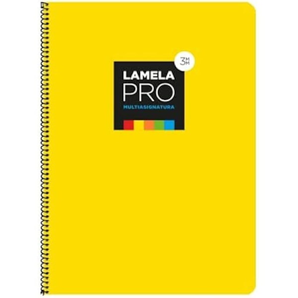 Cahier - EDITORIAL LAMELA - A4 - 100 ark - Gul - Paket med 5 enheter Flersits