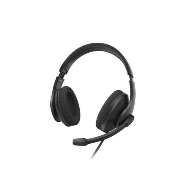 Hovedtelefon med mikrofon - HAMA - HS-USB300 V2 - Stereo - Kablet - Sort
