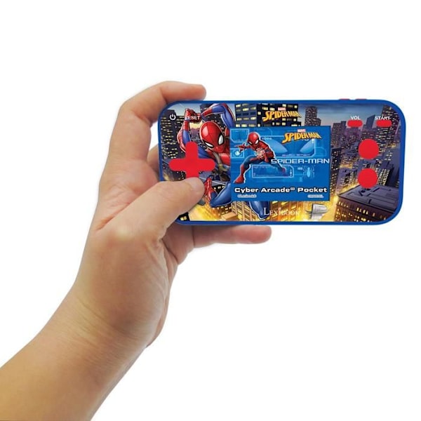 Bærbar Cyber Arcade® Pocket Spider-Man konsol – 1,8'' skærm 150 spil heraf 10 Spider-Man Blå