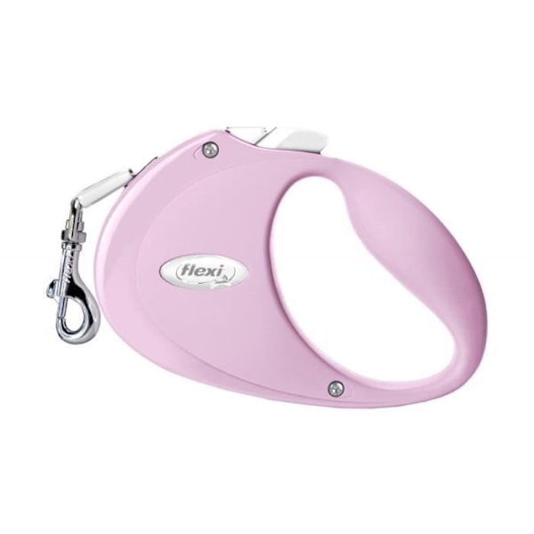 Infällbart koppel - FLEXI - VALP - Storlek XS - Rosa färg - Längd 2 m rosa