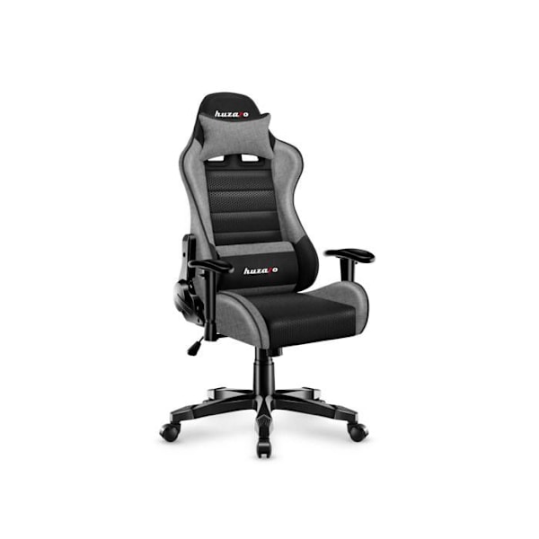 HUZARO Ranger 6.0 Grå mesh Gaming Stol Ergonomisk Højdejusterbar Drejelig Lumbar Support Tippet sort, grå