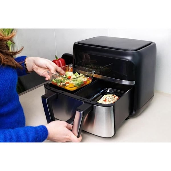 Plat air fryer - PYREX - 1450141 - Fyrkantig - I borosilikatglas - 20 x 17 cm TRANSPARENT