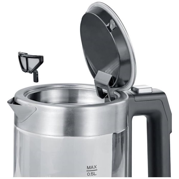 Bouilloire - Severin - WK 3458 - Rostfritt stål - 0,5 liter - Utan BPA Svart