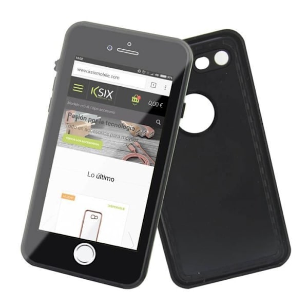 Ksix B0935FW01, etui, Apple, iPhone 7, sort