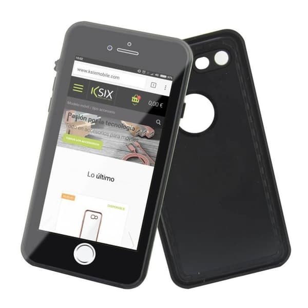 Ksix B0935FW01, kotelo, Apple, iPhone 7, musta