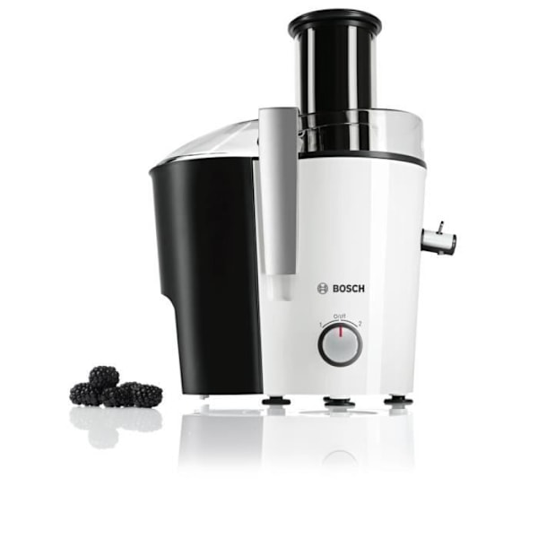 Centrifugeuse BOSCH MES25A0 - 700W - Tynde sigte i rustfrit stål - Ekstra bred påfyldningsrør - Hvid Vit