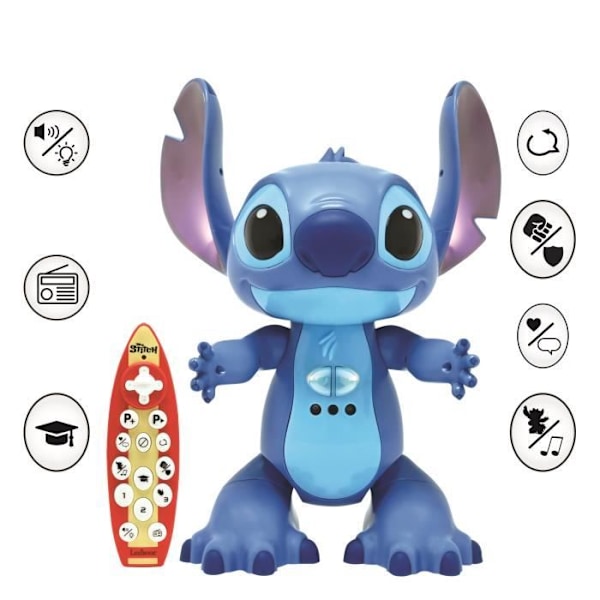Lexibook - Bilingual and interactive remote-controlled Stitch robot, with the real voice of Stitch