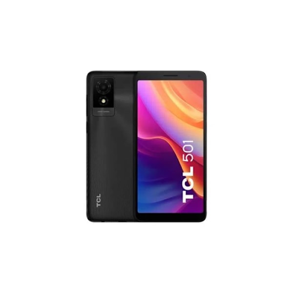 TCL 501 Prime 32GB 4G Smartphone Sort - 3GB RAM - Dobbelt kamera - Android - Fingeraftrykslæser Sort