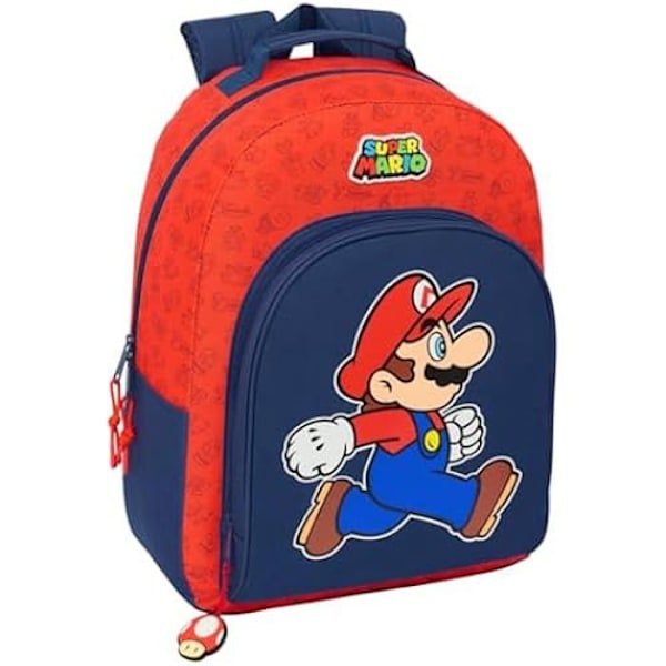 Skolryggsäck - SAFTA - SUPER MARIO TRICK - Anpassningsbar för vagn - Bekväm - Unisex