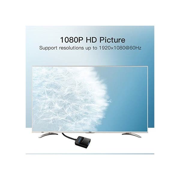 Mini DisplayPort til HDMI-adapter - Vention - 15 cm - Sort - Mat - Bærbar computer - TV - Skærm